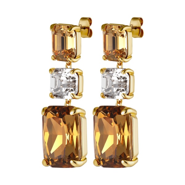 Dyrberg Kern Esmara Gold Earrings - Golden/Crystal